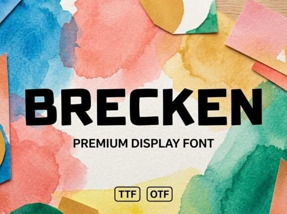 Brecken: A Premium Display Typeface for Editorial Design
