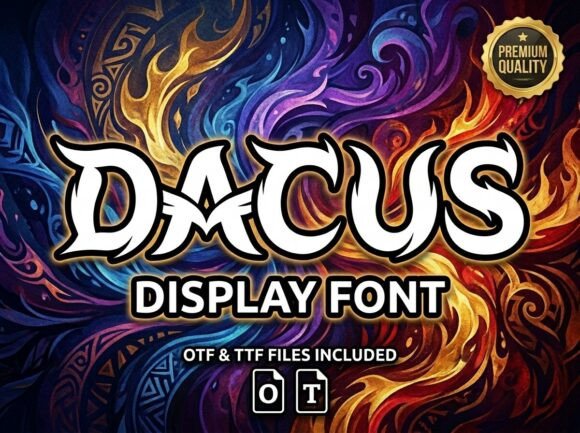 Dacus: The Bold Display Typeface for Modern Editorial Design