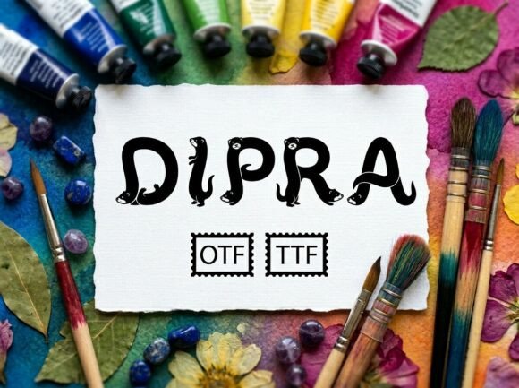 Dipra: A Playful Display Font for Memorable Brand Identity