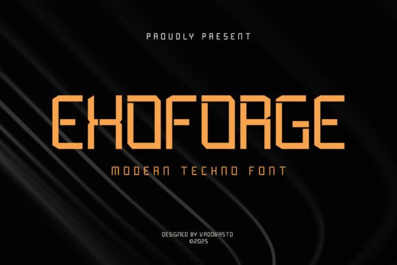 Exoforge: A Modern Techno Display Font for Bold Brand Identity