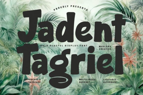 Jadent Tagriel: A Bold Display Font for Vibrant Brand Identity