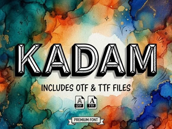 Kadam Display Font: A 3D Typeface for Bold Web Design