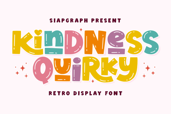 Kindness Quirky: A Retro Display Font for Bold Brand Identity
